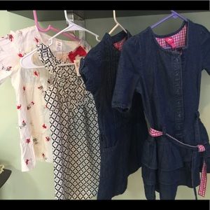 Girls size 5 lot 3 dresses and 1 top
